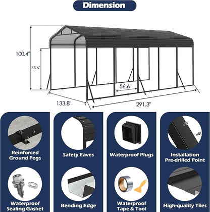Xilingol Metal Carport, Heavy Duty Carport Canopy - Image 6
