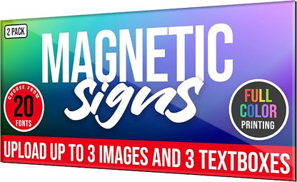 2 Pack, Personalized Magnetic Signs - Image 3