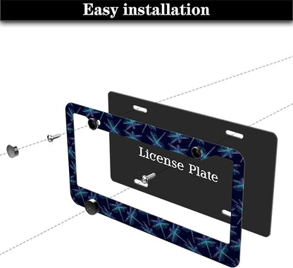 License Plate Frames Black Blue Automotive Exterior Accessories Beautiful - Image 7