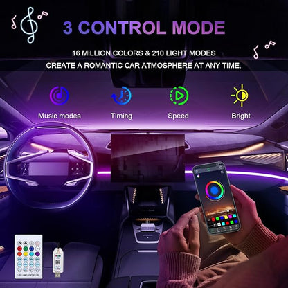 Acrylic LED Lights for Car, 43.3in RGB Strip Light Car LED Lights Interior - Image 3