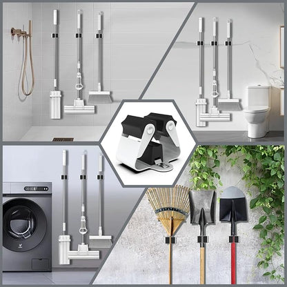 3-H Broom Hanger, Mop Holder Wall Mount 12 Pack, Broom Holder Wall Mount - Image 6