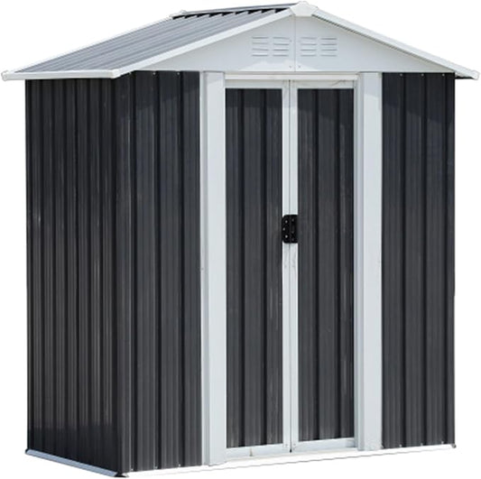 Outdoor Sheds 5FT x 3FT Outdoor Storage, Metal Anti-Corrosion Utility Tool House by Unknown