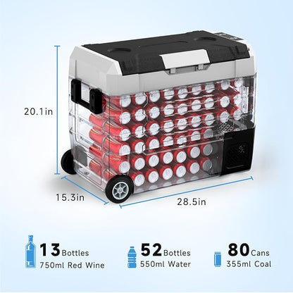 SubSun Electric Cooler, 58QT Car Refrigerator, Portable Freezer 12V/24V DC and - Image 7