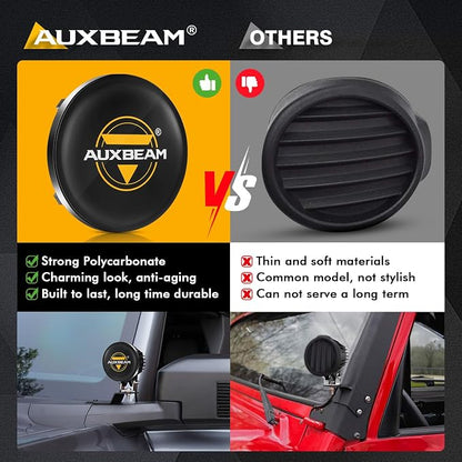 Auxbeam C4 Series 4 Inch Black Protective Light Covers, Round Offroad LED Pods - Image 7