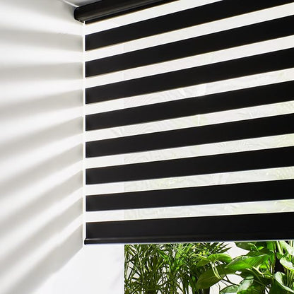 Persilux Cordless Zebra Blinds for Windows Free-Stop Roller Window Shades Dual by PersiluxHome