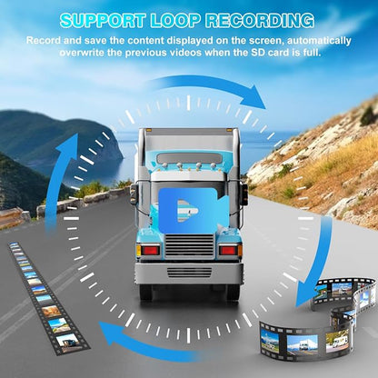 Fookoo HD 7" Wireless Backup Camera System, 1080P 7" Quad Split Screen Monitor - Image 4