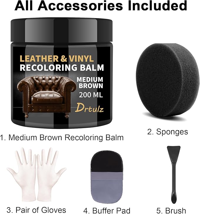 Leather Recoloring Balm, Leather Color Restorer Conditioner, Leather Restorer - Image 7