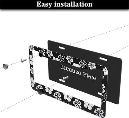 Automotive Exterior Accessories Black and White License Plate Frames Beautiful - Image 7