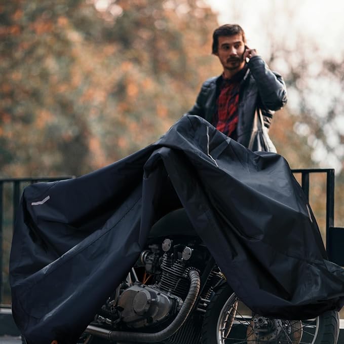 Waterproof Motorbike Cover Outdoor, Motorcycle Scooter Moped Rain Dust Cover - Image 6