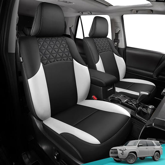 Seat Covers for Toyota 4Runner 2011-2024, Faux Leather Car Seat Cover Full Set by FEINEPRO