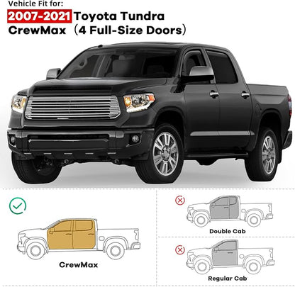 4PCS in Channel Rain Guards for Toyota Tundra Crew Max 2007 2008 2009 2010 2011 - Image 2