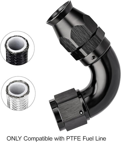 EVIL ENERGY 6AN 120 Degree PTFE One Piece Full Flow End Hose Fitting Aluminum - Image 5