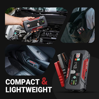 JT400 Jump Starter and Battery Tester, 2500A 12V Car Jumper Starter Portable - Image 7