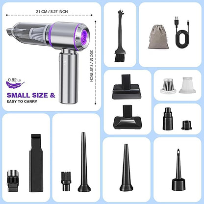 Mini Car Vacuum Cleaner, 20000PA 4-in-1 Cordless Handheld Vacuum Cleaner - Image 6