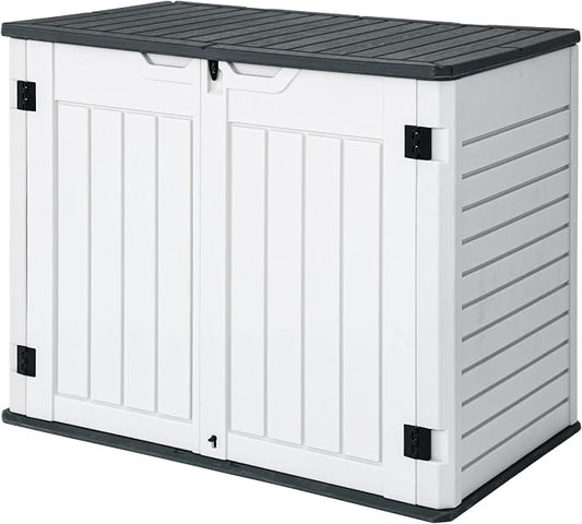 GOOBED Horizontal Shed with Padlock Latch, Outdoor Storage Shed by GOOBED