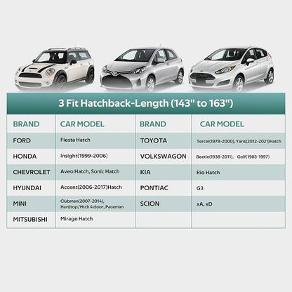Car Covers for Hatchback Waterproof All Weather, Universal Fit for Mini Cooper - Image 5