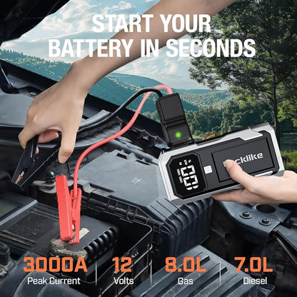 Lucklike Car Battery Jump Starter Portable, Jump Starter Battery Pack - Image 3