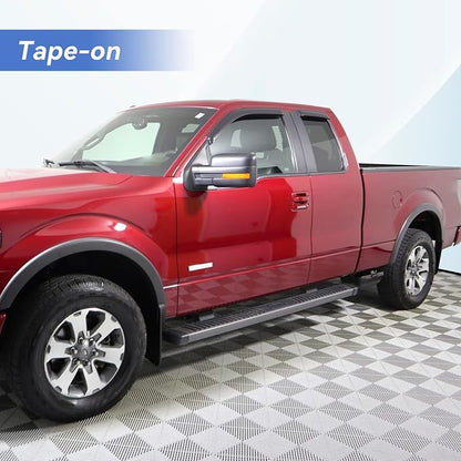Window Visors Rain Guards for 2004-2014 Ford F150 SuperCab, Out-Channel Window - Image 4
