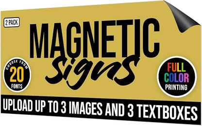 2-Pack, 30 mil Customized Vinyl Car Magnets, Personalized Magnetic Sheets - Image 3