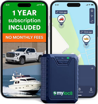Ultra GPS Tracker for Vehicles – Rugged Waterproof GPS Locator for Cars by MyLoc8