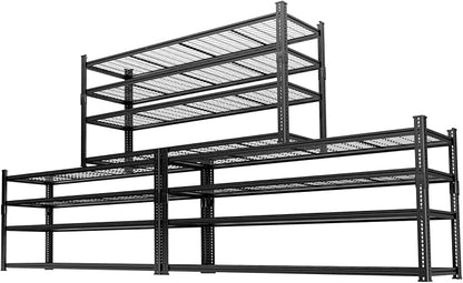 Storage Shelves Heavy Duty 3 PCS, 4-tier Adjustable Metal Industrial Utility by ROOMTEC
