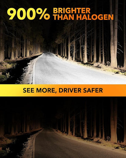 OXILAM H11 H8 H9 LED Bulb, 900% Ultra-Brightness, 5 Min Quick Install, 70000 - Image 2
