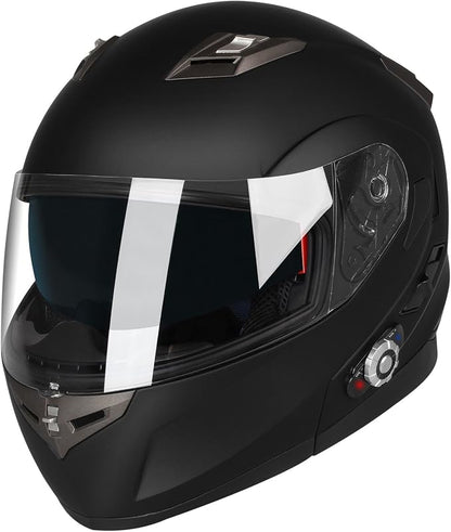 FreedConn BM2-S Bluetooth Motorcycle Helmet, Flip-Up Modular Motorbike Helmet by FreedConn