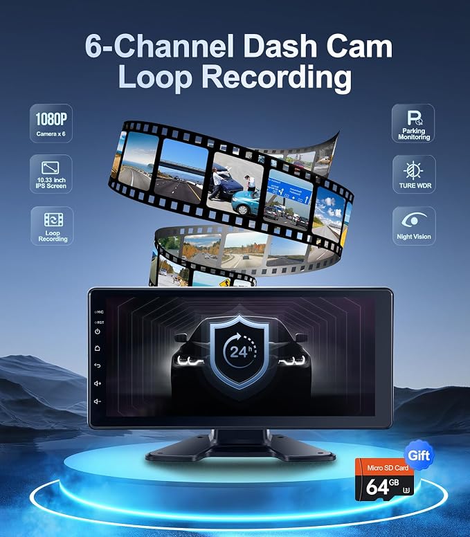 6-Channel Dash Cam 1080P Backup Camera System - Image 4
