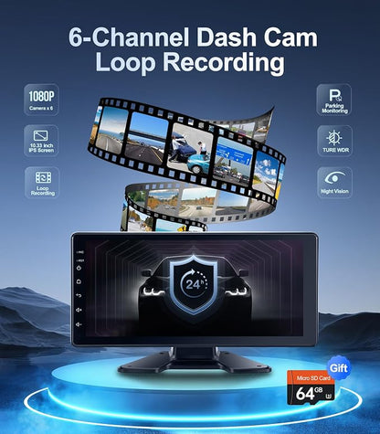 6-Channel Dash Cam 1080P Backup Camera System - Image 4