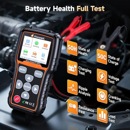 FOXWELL BT705 Plus Car Battery Tester 12V 24V Automotive, 100-2000CCA Battery - Image 2