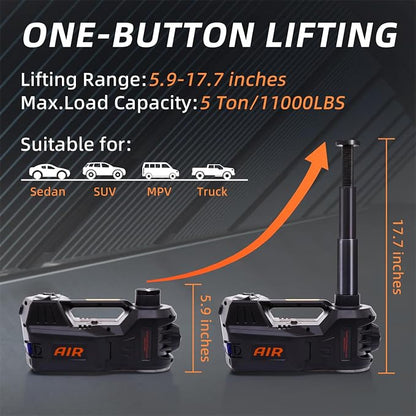 STANDTALL Electric Car Jack Kit 5 Ton 12V Hydraulic Floor Jack - Image 2
