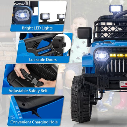 Costzon Kids Ride On Truck, 12V Battery Powered Electric Vehicles w/Remote - Image 5