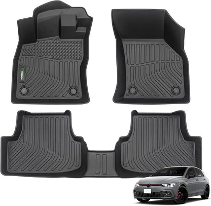 Floor Mats for VW Golf/Alltrack/GTI/R/Sportwagen MK7 2015-2021 Waterproof All by ANBINGO