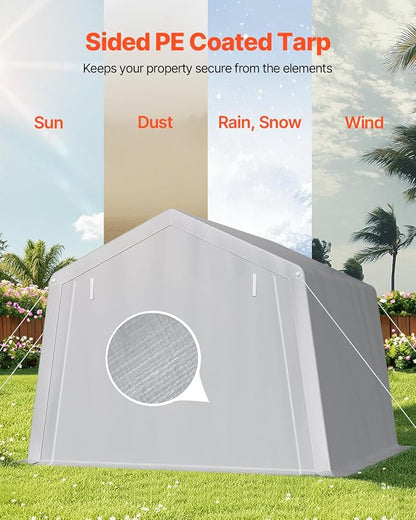 VEVOR Outdoor Storage Shed, 10 x 10 ft Portable Storage Tent - Image 3