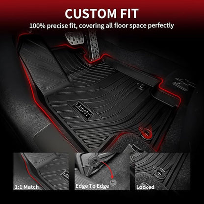 LASFIT Floor Mats&Trunk Mats for Toyota Highlander 8 Seats 2020-2025, All - Image 2
