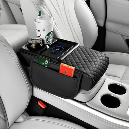 Upgrade Arm Rest Cover for Car, 5-in-1 Middle Console Cover Cushion Pad by STSoleMeT