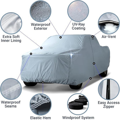 iCarCover Fits 1992-1996 F-150 Extended Cab, 8.0 ft Long Bed Ford Truck Cover - Image 4