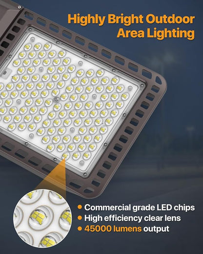 Led Parking Lot Light 300W 45, 000LM Slip Fitter Led Street Pole Light - Image 2