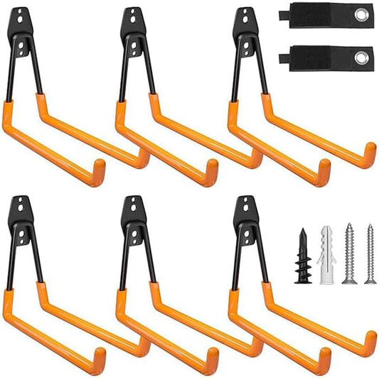 Garage Hooks Heavy Duty, 8 Pack Wall Mount Storage Hangers by Wallavant