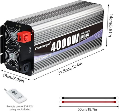 4000 Watt Power Inverter, Car Inverter 24V DC to 110V/120V AC Converter - Image 8