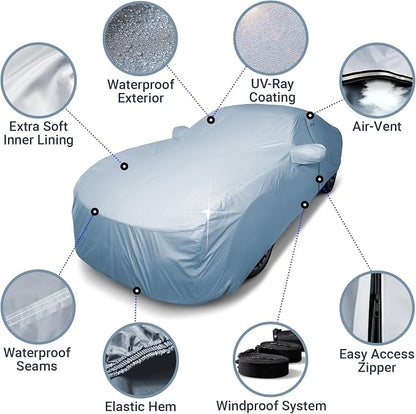 iCarCover Premium Car Cover for 1985-1991 Pontiac Grand Am Heavy Duty - Image 4