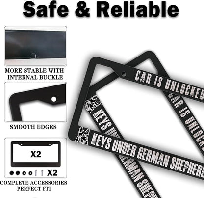 Front License Plate Bracket Black and White License Plate Frames Car is - Image 4