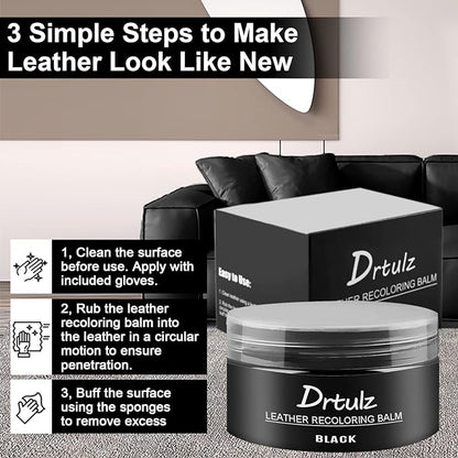 Black Leather Recoloring Balm, Leather Color Restorer Conditioner, Leather - Image 5