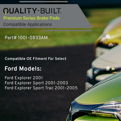 Premium Semi-Metallic Front Brake Pads Compatible - Image 3