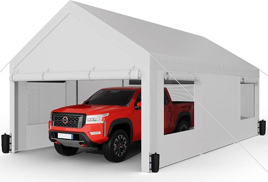 Shintenchi Carport 12' x 20' Heavy Duty Portable Garage, Car Port Canopy by Shintenchi