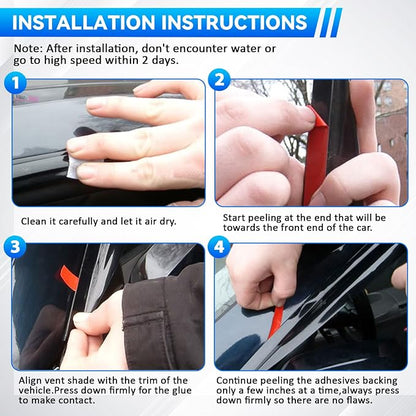 Window Visors Sun/Rain Guard Compatible - Image 6
