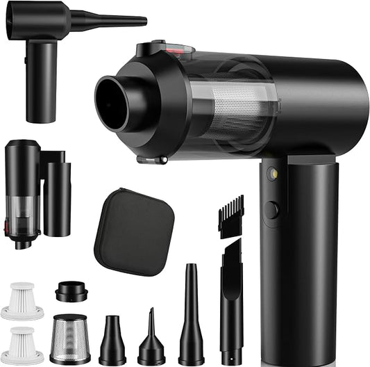 90° Foldable Car Vacuum Portable Cordless 16000PA, 4-in-1 Mini Vacuum Cleaner by HOMIGIFTY