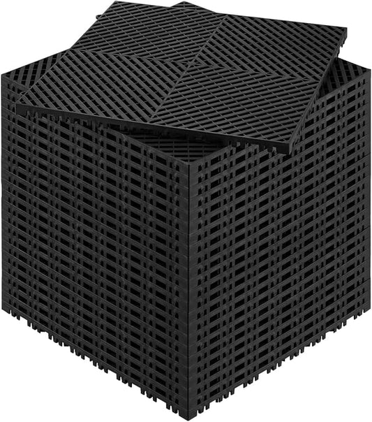 VEVOR Interlocking Drainage Mat, 15.7” x 15.7” Modular Interlocking Cushion by VEVOR