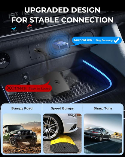 AuroraLink Wireless Carplay & Android Auto Adapter 2-in-1 Fast & Stable Carplay - Image 3