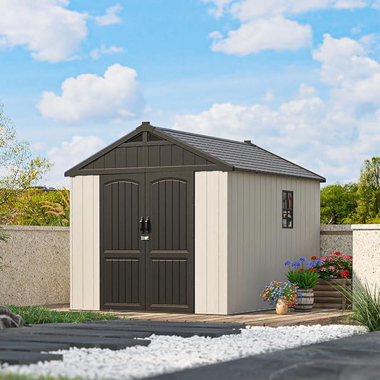 Patiowell 8 x 10 FT Resin Outdoor Storage Shed by Patiowell